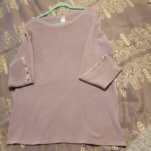 Lavender Sweater Boat Neck Tunic Length